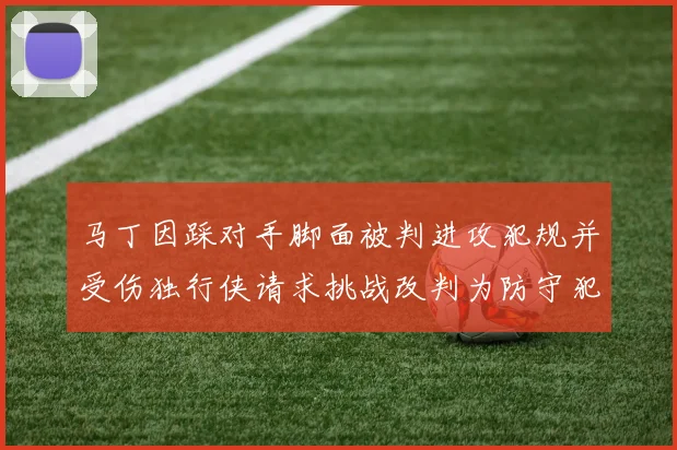 马丁因踩对手脚面被判进攻犯规并受伤独行侠请求挑战改判为防守犯规